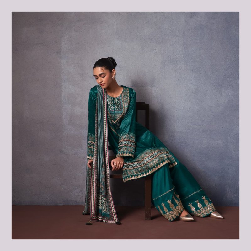 Lajjo By Kimora Sohni Gaji Silk Printed Salwar Suits